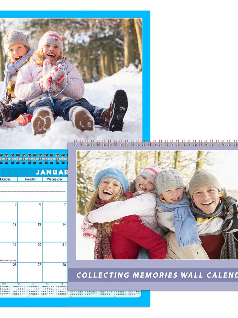 Personalized Custom 2027 Wall Calendar Spiral-bound - 12 Months. 11 x 8in. #05